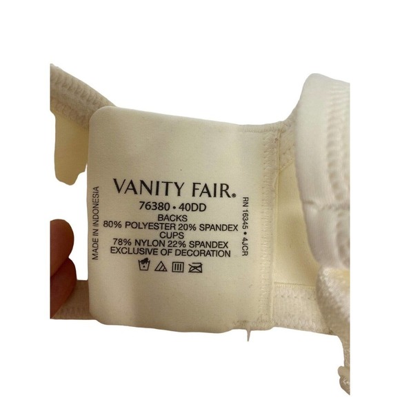 Vanity Fair Bra Size 40DD Beige Full Figure Beauty Back Underwire 76380 NWOT - Picture 7 of 7